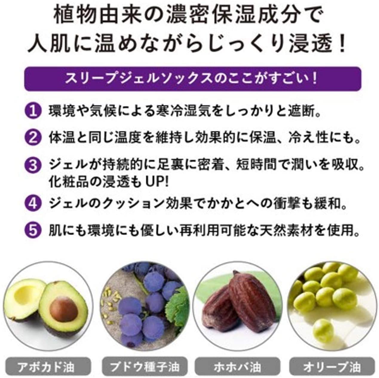 LYKKE スリープジェルソックス オープントウ