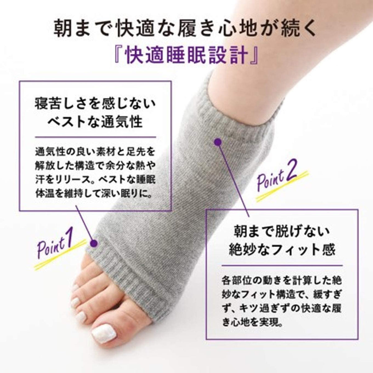 Wソックスで、昼も夜も、かかとしっとりケアセット